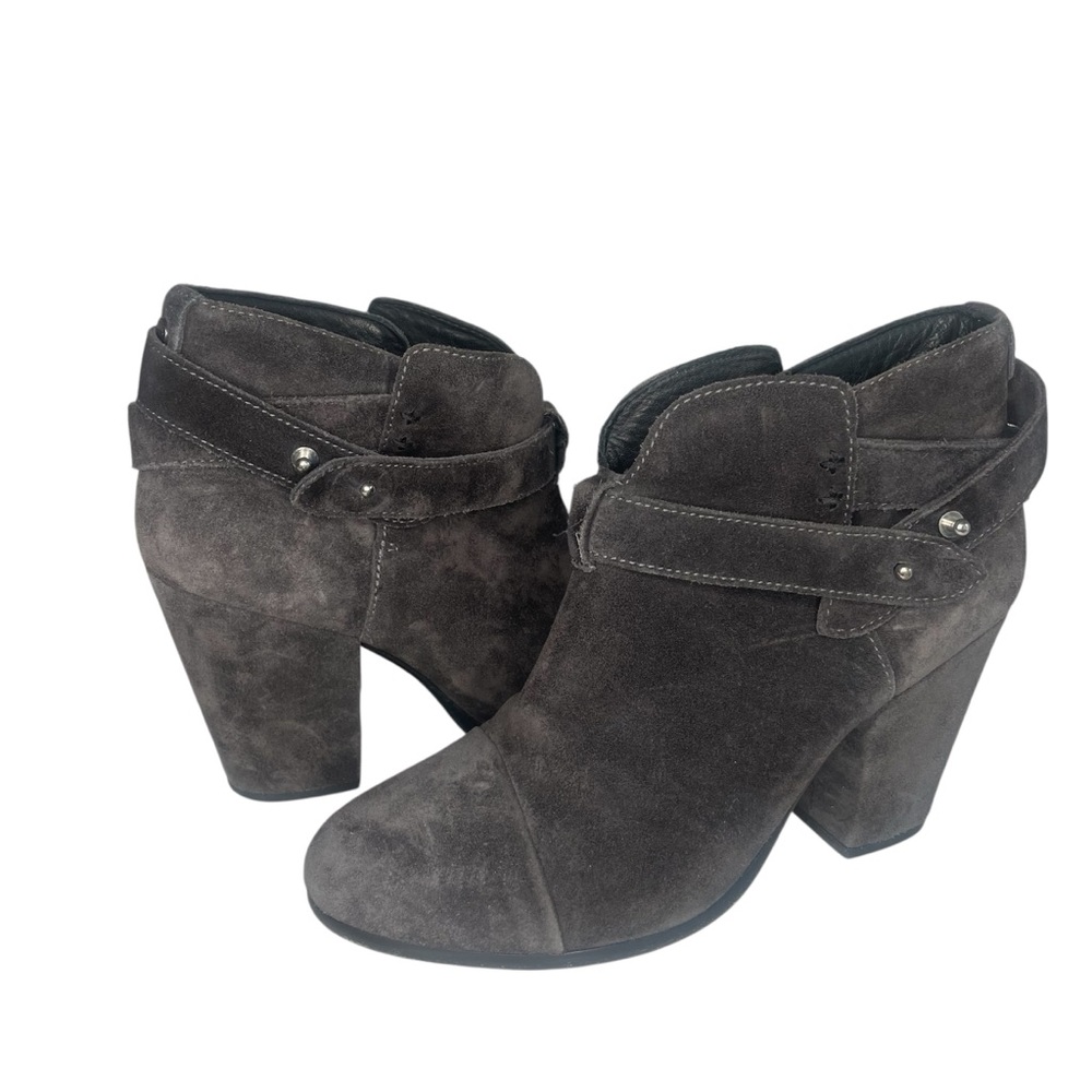 Rag & Bone Harlow Charcoal Grey Ankle Boot Size 7